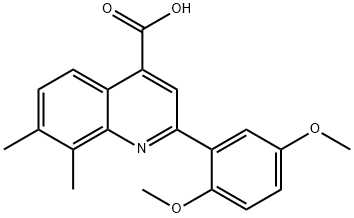 2-(2,5-dimethoxyphenyl)-7,8-dimethylquinoline-4-carboxylic acid Structure