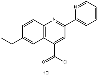 6-ethyl-2-pyridin-2-ylquinoline-4-carbonyl chloride hydrochloride Structure