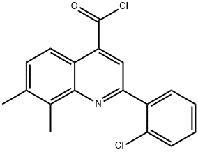 2-(2-氯苯基)-7,8-二甲基喹啉-4-甲酰氯 结构式