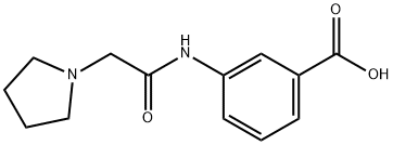 3-(2-Pyrrolidin-1-yl-acetylamino)-benzoic acid 结构式