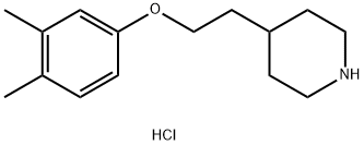 4-[2-(3,4-Dimethylphenoxy)ethyl]piperidinehydrochloride Structure