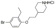 4-Bromo-2-ethylphenyl 2-(4-piperidinyl)ethylether hydrochloride Structure