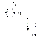3-[2-(2-Methoxy-4-methylphenoxy)ethyl]piperidinehydrochloride,1219963-93-5,结构式