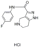 N-(4-Fluorophenyl)-4,5,6,7-tetrahydro-1H-pyrazolo-[4,3-c]pyridine-3-carboxamide hydrochloride Structure