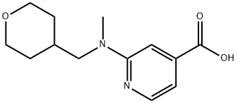 2-[Methyl(tetrahydro-2H-pyran-4-ylmethyl)amino]-isonicotinic acid 化学構造式