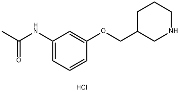 N-[3-(3-Piperidinylmethoxy)phenyl]acetamidehydrochloride Structure