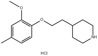 4-[2-(2-Methoxy-4-methylphenoxy)ethyl]piperidinehydrochloride Struktur