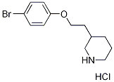 3-[2-(4-Bromophenoxy)ethyl]piperidinehydrochloride 结构式