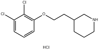 3-[2-(2,3-Dichlorophenoxy)ethyl]piperidinehydrochloride Structure