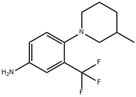 4-(3-Methyl-1-piperidinyl)-3-(trifluoromethyl)-phenylamine Struktur