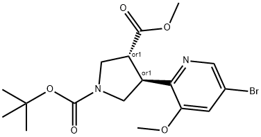 1217743-30-0 (trans-Racemic)-1-tert-Butyl 3-methyl 4-(5-bromo-3-methoxypyridin-2-yl)pyrrolidine-1,3-dicarboxylate