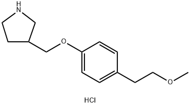 3-{[4-(2-Methoxyethyl)phenoxy]methyl}pyrrolidinehydrochloride,1219967-80-2,结构式