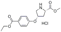 Methyl (2S,4S)-4-[4-(ethoxycarbonyl)phenoxy]-2-pyrrolidinecarboxylate hydrochloride 结构式