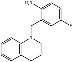 2-[3,4-Dihydro-1(2H)-quinolinylmethyl]-4-fluoroaniline Structure