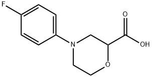 4-(4-Fluoro-phenyl)-morpholine-2-carboxylic acid 结构式