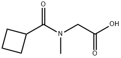 2-[(Cyclobutylcarbonyl)(methyl)amino]acetic acid 化学構造式