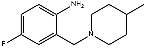 4-Fluoro-2-[(4-methyl-1-piperidinyl)methyl]aniline,1153395-65-3,结构式