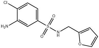 3-Amino-4-chloro-N-(2-furylmethyl)-benzenesulfonamide Struktur