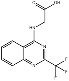 (2-Trifluoromethyl-quinazolin-4-ylamino)-acetic acid 化学構造式