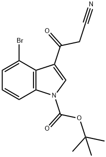 1-Boc-4-bromo-3-cyanoacetylindole Structure