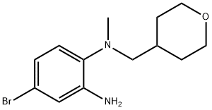 4-Bromo-N~1~-methyl-N~1~-(tetrahydro-2H-pyran-4-ylmethyl)-1,2-benzenediamine,1219957-08-0,结构式