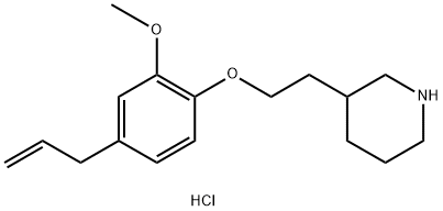 3-[2-(4-Allyl-2-methoxyphenoxy)ethyl]piperidinehydrochloride,1220031-03-7,结构式