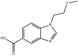 1-(2-Methoxy-ethyl)-1H-benzoimidazole-5-carboxylic acid Struktur