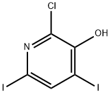 2-Chloro-4,6-diiodo-3-pyridinol 结构式