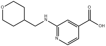 2-[(テトラヒドロ-2H-ピラン-4-イルメチル)アミノ]イソニコチン酸 化学構造式