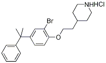 4-{2-[2-Bromo-4-(1-methyl-1-phenylethyl)phenoxy]-ethyl}piperidine hydrochloride Structure