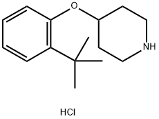 4-[2-(tert-Butyl)phenoxy]piperidine hydrochloride 化学構造式