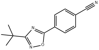 4-[3-(tert-Butyl)-1,2,4-oxadiazol-5-yl]-benzenecarbonitrile 结构式