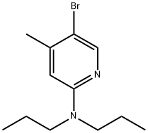 5-Bromo-4-methyl-N,N-dipropyl-2-pyridinamine 化学構造式