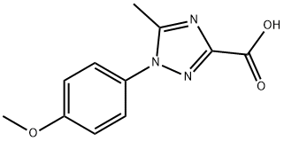 1-(4-Methoxy-phenyl)-5-methyl-1H-[1,2,4]triazole-3-carboxylic acid 化学構造式