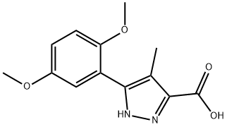 5-(2,5-二甲氧基苯基)-4-甲基-1H-吡唑-3-羧酸,890626-00-3,结构式