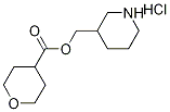 3-Piperidinylmethyl tetrahydro-2H-pyran-4-carboxylate hydrochloride Structure