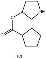 3-Pyrrolidinyl cyclopentanecarboxylatehydrochloride Structure