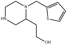 2-[1-(2-チエニルメチル)-2-ピペラジニル]エタノール 化学構造式