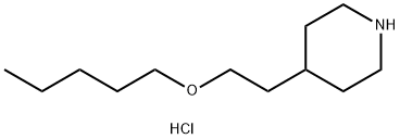 4-[2-(Pentyloxy)ethyl]piperidine hydrochloride Struktur