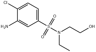 3-氨基-4-氯-N-乙基-N-(2-羟乙基)苯磺酰胺 结构式