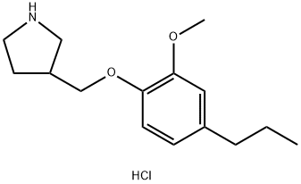 3-[(2-Methoxy-4-propylphenoxy)methyl]pyrrolidinehydrochloride,1219964-37-0,结构式