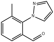3-メチル-2-(1H-ピラゾール-1-イル)ベンズアルデヒド 化学構造式