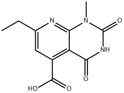 7-Ethyl-1-methyl-2,4-dioxo-1,2,3,4-tetrahydro-pyrido[2,3-d]pyrimidine-5-carboxylic acid 化学構造式