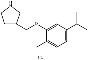 3-[(5-Isopropyl-2-methylphenoxy)methyl]-pyrrolidine hydrochloride 结构式