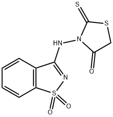 4-thiazolidinone, 3-[(1,1-dioxido-1,2-benzisothiazol-3-yl) 化学構造式