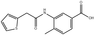 benzoic acid, 4-methyl-3-[(2-thienylacetyl)amino]- Struktur