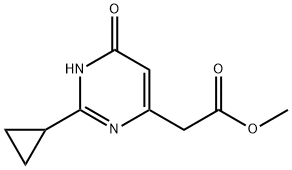 (2-环丙基-6-羟基嘧啶-4-基)乙酸甲酯 结构式