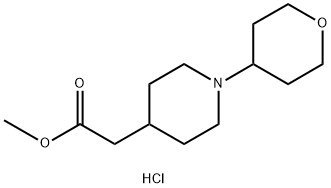 4-piperidineacetic acid, 1-(tetrahydro-2H-pyran-4-yl)-, me 化学構造式
