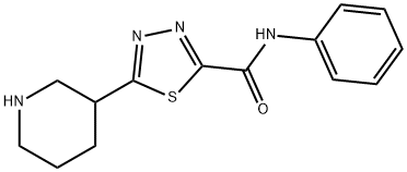 1,3,4-thiadiazole-2-carboxamide, N-phenyl-5-(3-piperidinyl Struktur