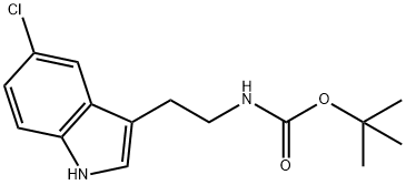 tert-Butyl [2-(5-chloro-1H-indol-3-yl)ethyl]-carbamate 化学構造式